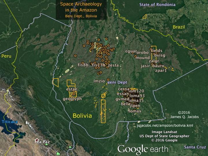 Space Archaeology in the Amazon, Beni, Bolivia