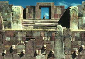 kalasasaya entrnce and sunken court at tiwanaku
