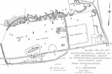 Hopewell Earthworks survey map