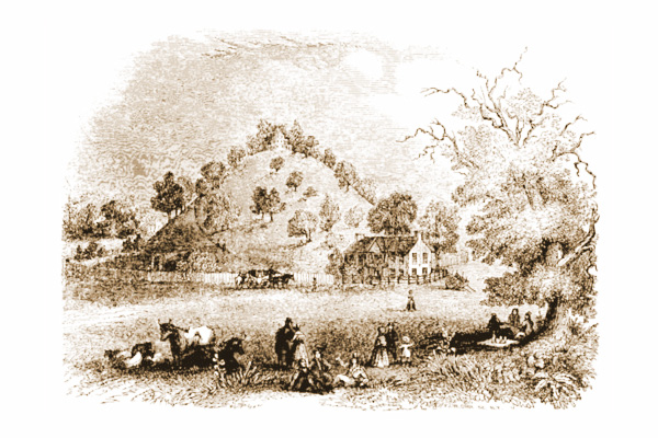 Grave Creek Mound drawing