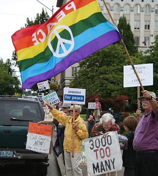 peace, grannies for peace, impeach bush and cheney, pax, impeachment