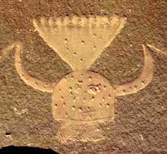 Petroglyph on the Zuni Reservation, New Mexico. 219 x 238 pixels, 20 K.
