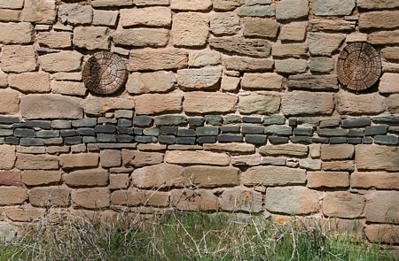 ancestral puebloan wall, aztec national monument