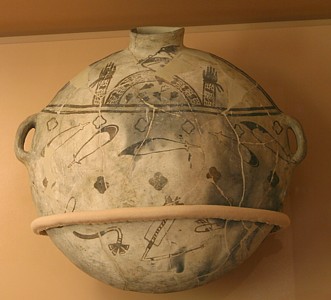 ancient pueblo pottery water canteen