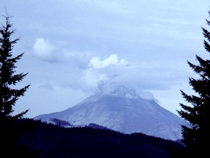 Mt. St. Helens erupting on April 3, 1980.