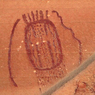 Detail of unique pictograph at Buckhorn Wash, 320 x 320 K, 30 K.