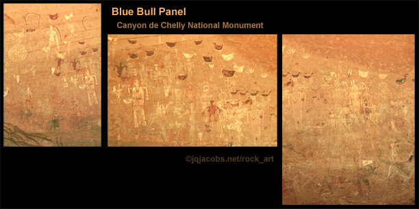 Blue Bull Panel, canyon del Muerto rock art.