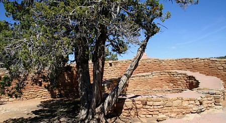 Mesa Verde Sun Temple, located across the canyon from Cliff Palace.